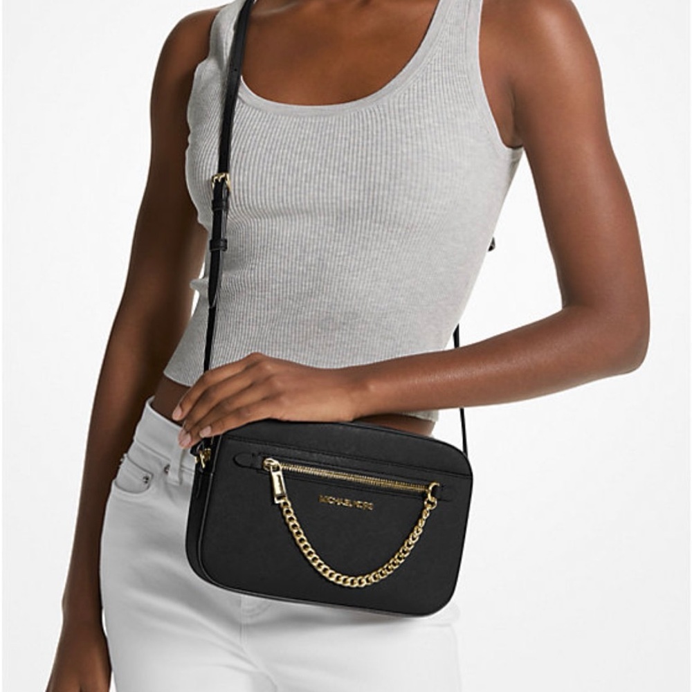 Michael Kors Black and Gold Crossbody Bag